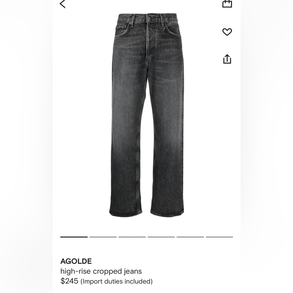 Agolde 90s crop jean - color Paradox - size 23